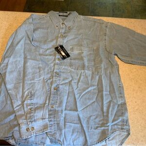 Men's Light Blue Casual Button Down Shirt
